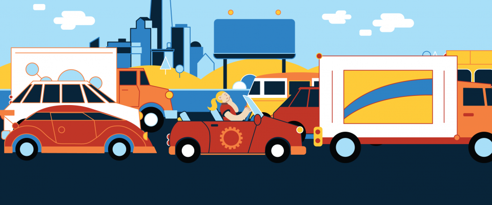 Illustration tirée de la vidéo sur les embouteillages.