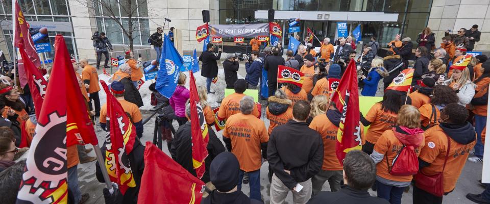Manifestation de membres de l’AFPC