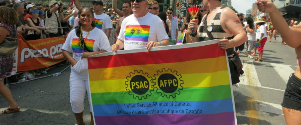 PSAC leaders at Pride Parade