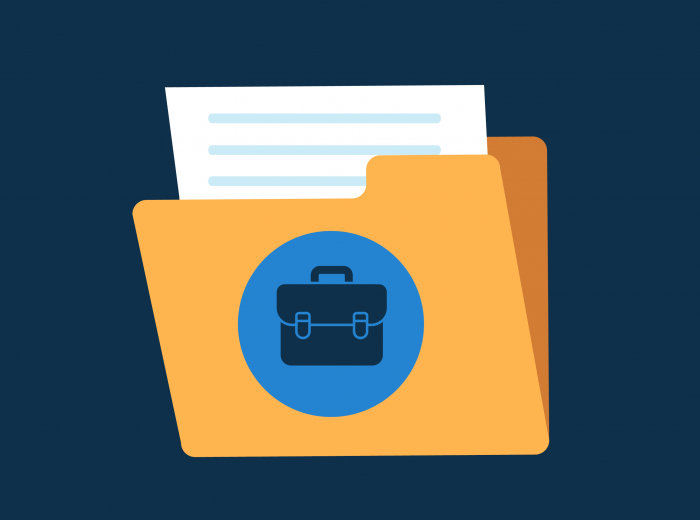 Folder with briefcase