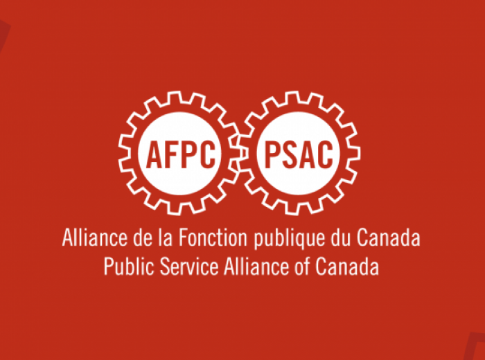 Graphique rouge avec le logo bilingue de l'AFPC au centre.