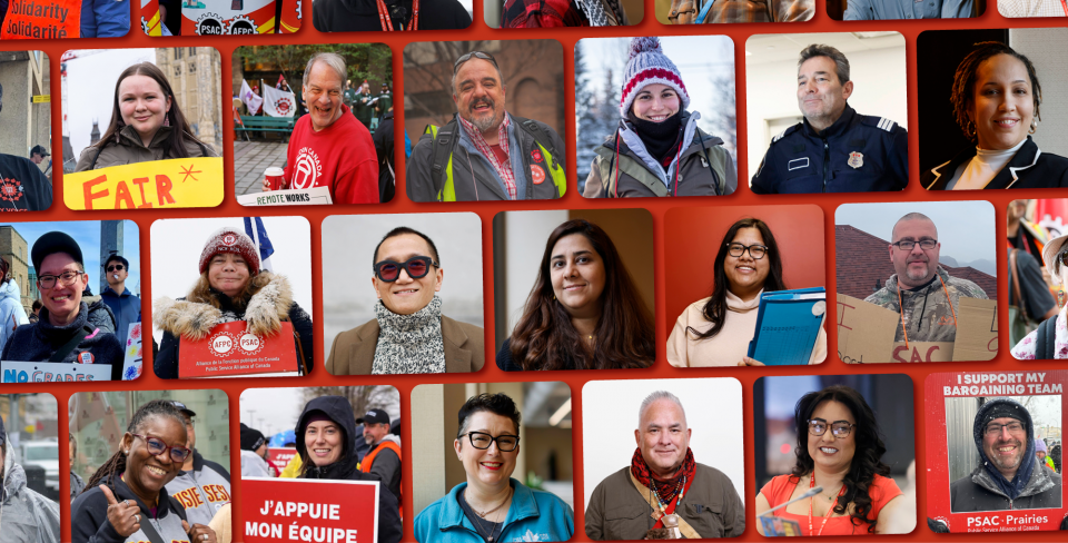 Un collage de photos des membres de l'AFPC