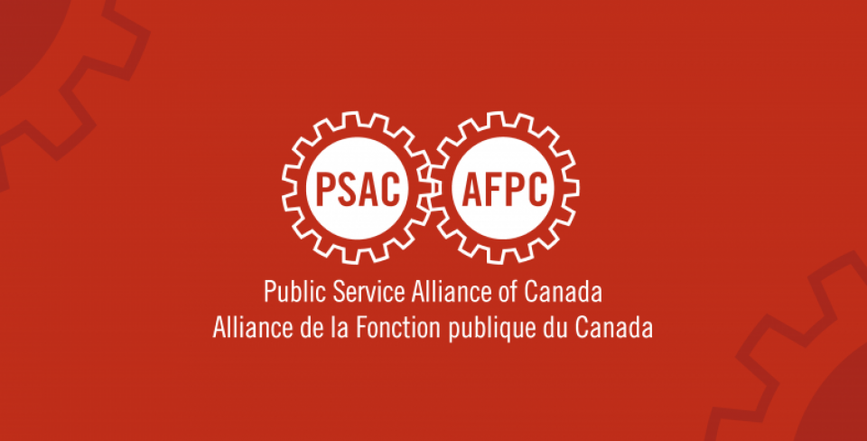 Graphique rouge avec le logo bilingue de l'AFPC en blanc.